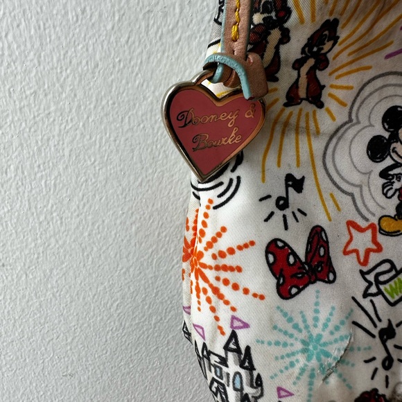 Dooney and Bourke Disney Parks White Sketch Character Cross Body Purse - Picture 8 of 16